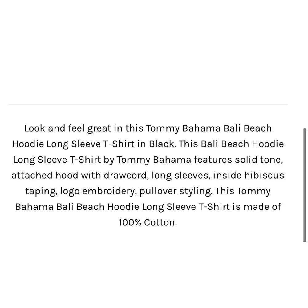 COPY - Tommy Bahama Bali Beach Men's Black Hoodie size XLT/TGL